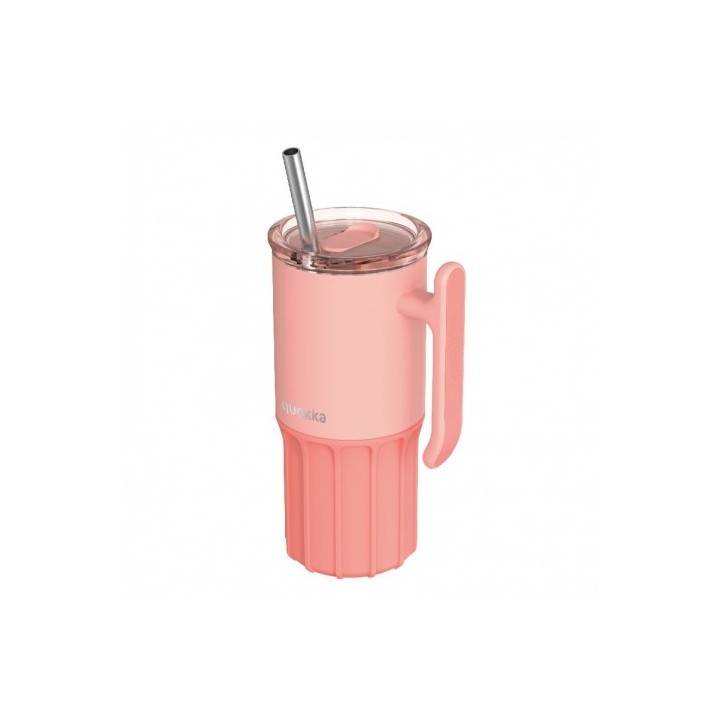 TAZA TERMO ACERO INOX 720ML CON BASE SILICONA UMI PEACHY PINK QUOKKA