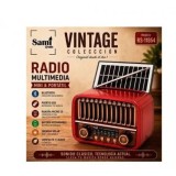 RADIO VINTAGE SOLAR CON BATERIA RS11854RED SAMI
