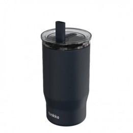 TAZA TERMO ACERO INOXIDABLE CON CAÑITA MIST BLACK QUOKKA