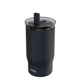 TAZA TERMO ACERO INOXIDABLE CON CAÑITA MIST BLACK QUOKKA