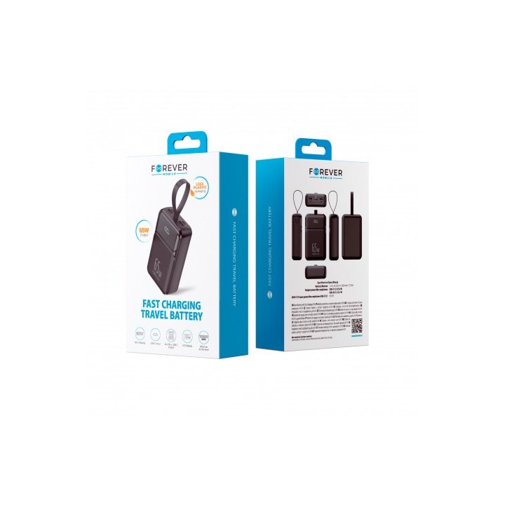 POWERBANK 20000MAH 65W TB-400 FOREVER NEGRO