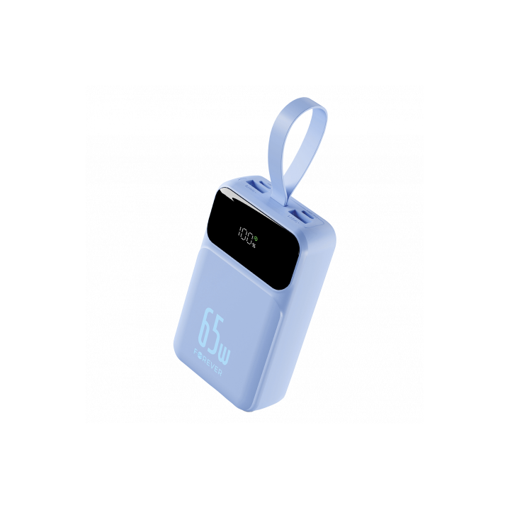 BATERIA EXTERNA 20000MAH 65W FOREVER VIBE-TB65 AZUL CIELO FOREVER