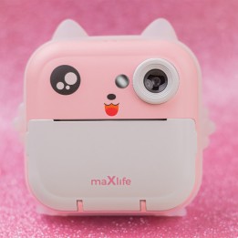 CAMARA DE FOTOS INSTANTANEA INFANTIL ROSA MXPC-100 MAXLIFE