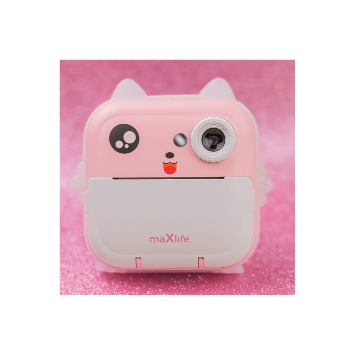 CAMARA DE FOTOS INSTANTANEA INFANTIL ROSA MXPC-100 MAXLIFE