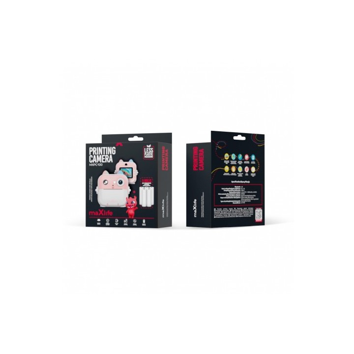 CAMARA DE FOTOS INSTANTANEA INFANTIL ROSA MXPC-100 MAXLIFE