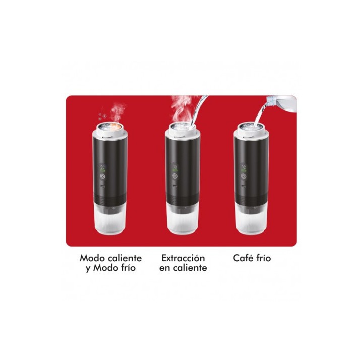 REACONDICIONADA CAFETERA PORTATIL 3 EN 1 XPRESSCUP NEGRA MUVIP