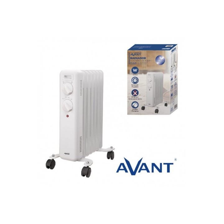 RADIADOR DE ACEITE 7 ELEMENTOS 1500W - ALTURA 45CM AVANT