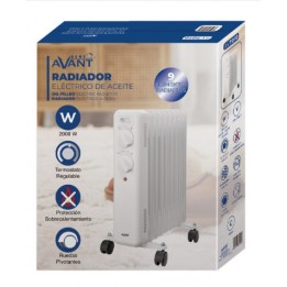 RADIADOR DE ACEITE 9 ELEMENTOS 2000W - ALTURA 45CM AVANT