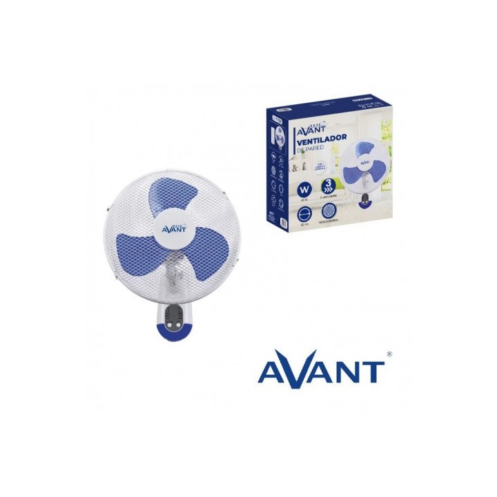 VENTILADOR DE PARED 40CM 45W CON MANDO A DISTANCIA AVANT