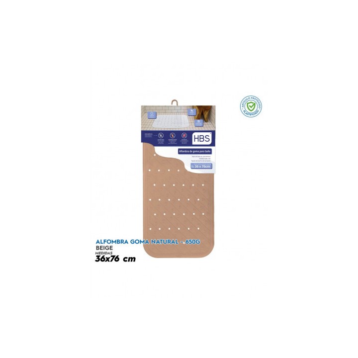 ALFOMBRA GOMA NATURAL - 650G BEIGE HBS