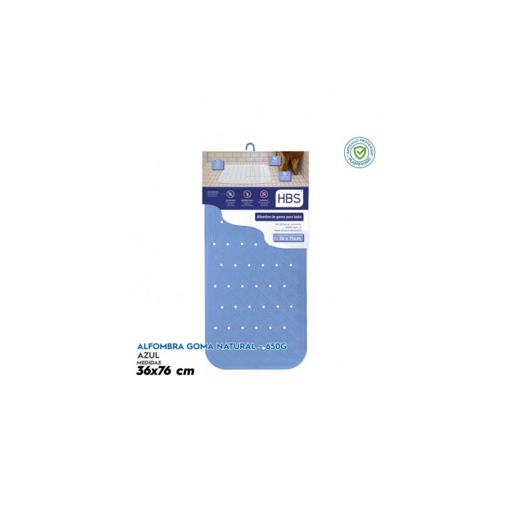 ALFOMBRA GOMA NATURAL - 650G AZUL HBS