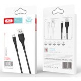 CABLE NB156 SILICONA USB - LIGHTNING | 2.4A | 1 MTR | NEGRO XO