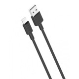 CABLE NB156 SILICONA USB - LIGHTNING | 2.4A | 1 MTR | NEGRO XO
