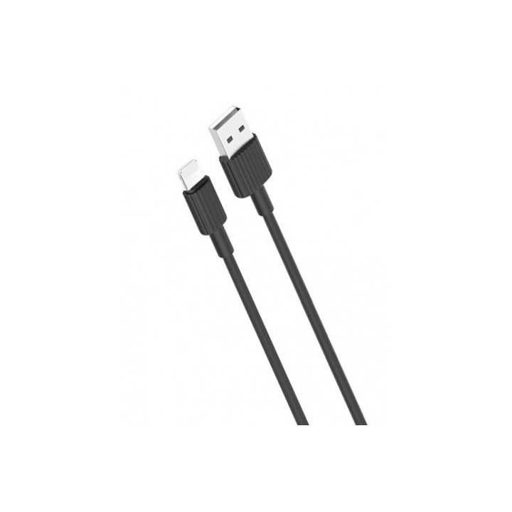 CABLE NB156 SILICONA USB - LIGHTNING | 2.4A | 1 MTR | NEGRO XO