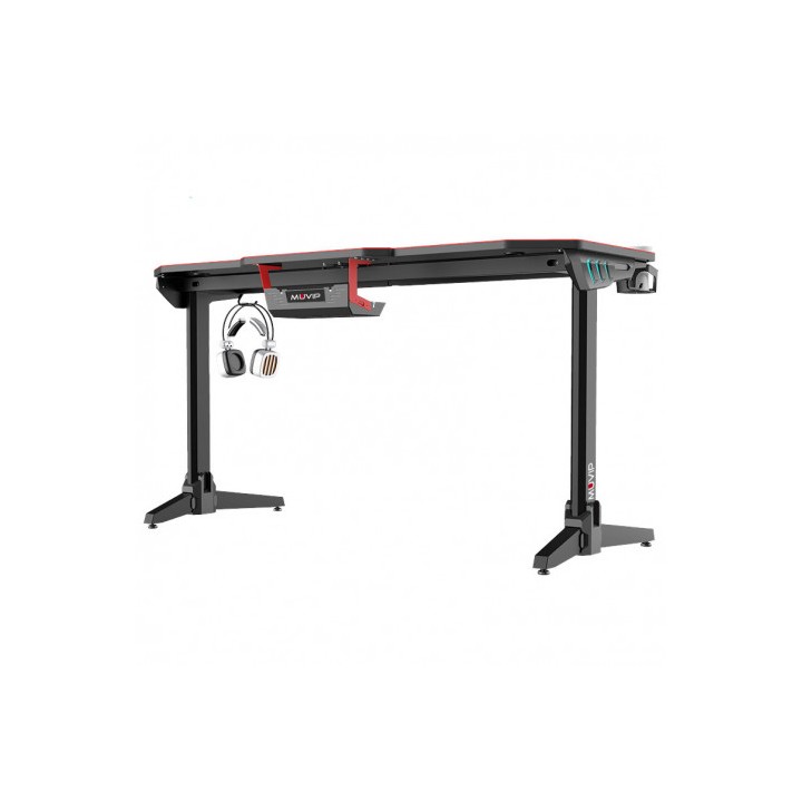MESA GAMING PRO800 XL FIBRA CARBONO | LUZ RGB | ALFOMBRILLA 140CM MUVIP