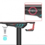 MESA GAMING PRO800 XL FIBRA CARBONO | LUZ RGB | ALFOMBRILLA 140CM MUVIP