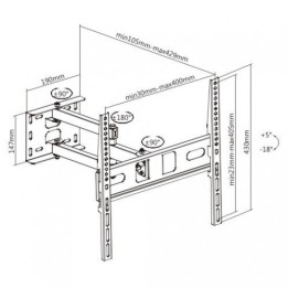 SOPORTE CON BRAZO TV LED, LCD 32"-65" CROMAD