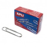 CAJA DE 100 UNIDADES DE CLIPS PLATEADOS APLI - Nº2 - 32MM