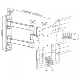 SOPORTE CON BRAZO TV 23"-42" DOBLE EXTENSION CROMAD