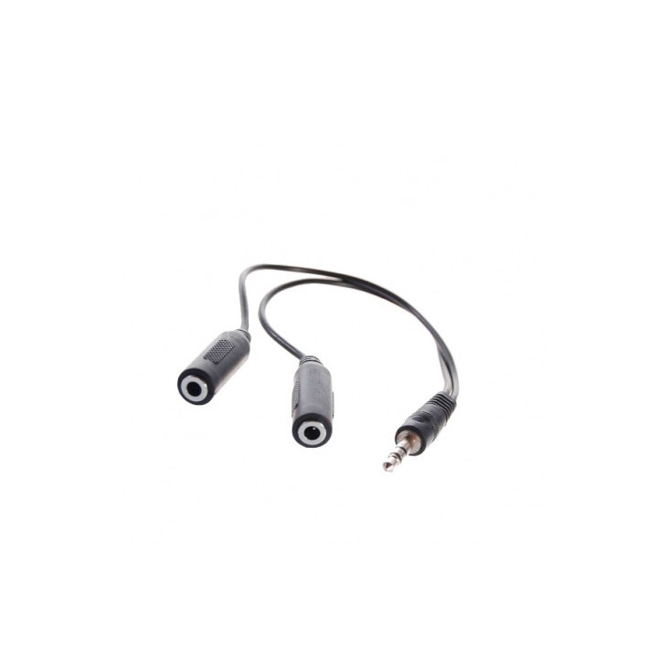 CABLE MINI JACK MACHO A 2 MINI JACK HEMBRAS CROMAD