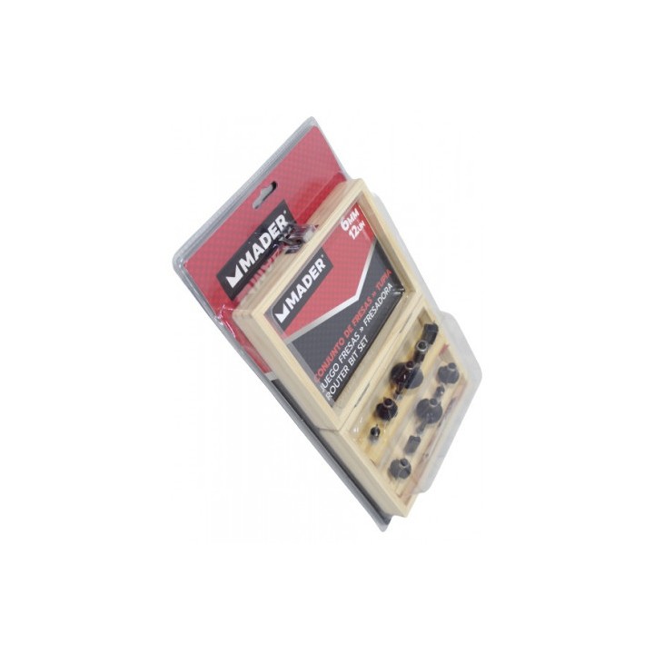 JUEGO 12 PCS FRESAS 6MM PARA MADERA MADER