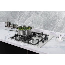 PLACA A GAS PARA ENCASTRAR ACERO INOX MX-ONDA