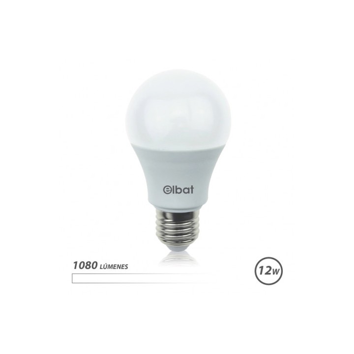 BOMBILLA LED A60 | 12W | 1080LM | E27 | LUZ BLANCA | ELBAT