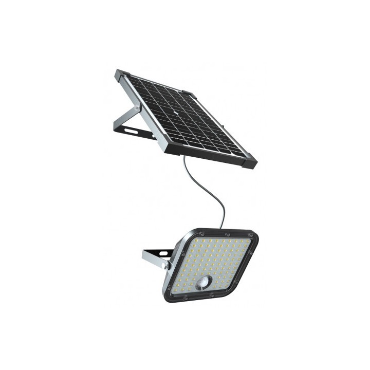FOCO LED SOLAR 30W 4800LM CON SENSOR + MANDO ELBAT