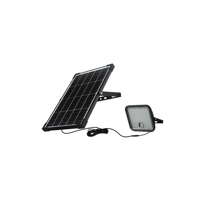 FOCO LED SOLAR 30W 4800LM CON SENSOR + MANDO ELBAT