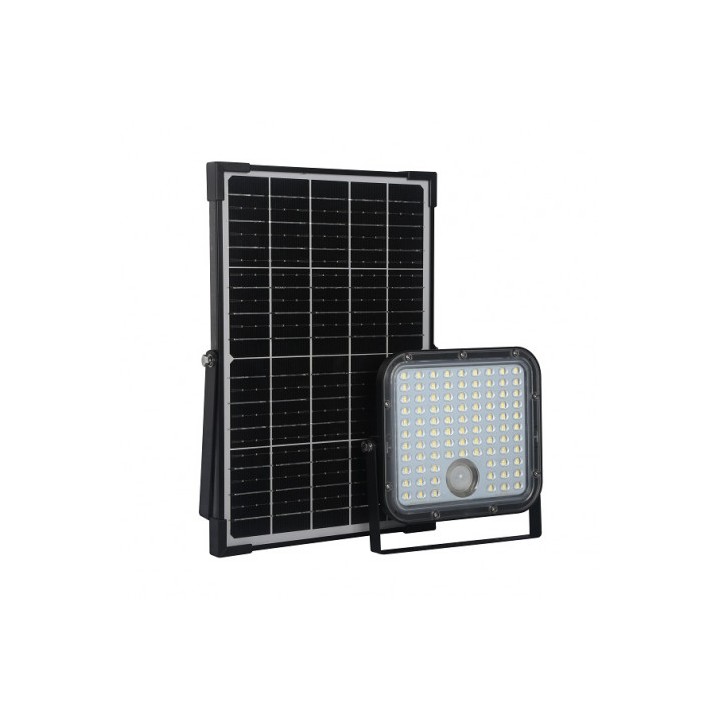 FOCO LED SOLAR 30W 4800LM CON SENSOR + MANDO ELBAT