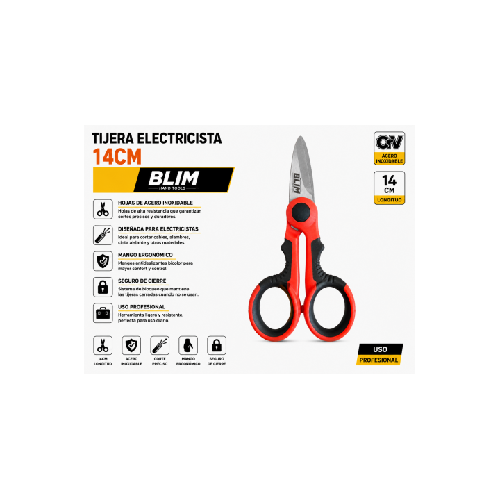 TIJERA ELECTRICISTA 14 CM BLIM