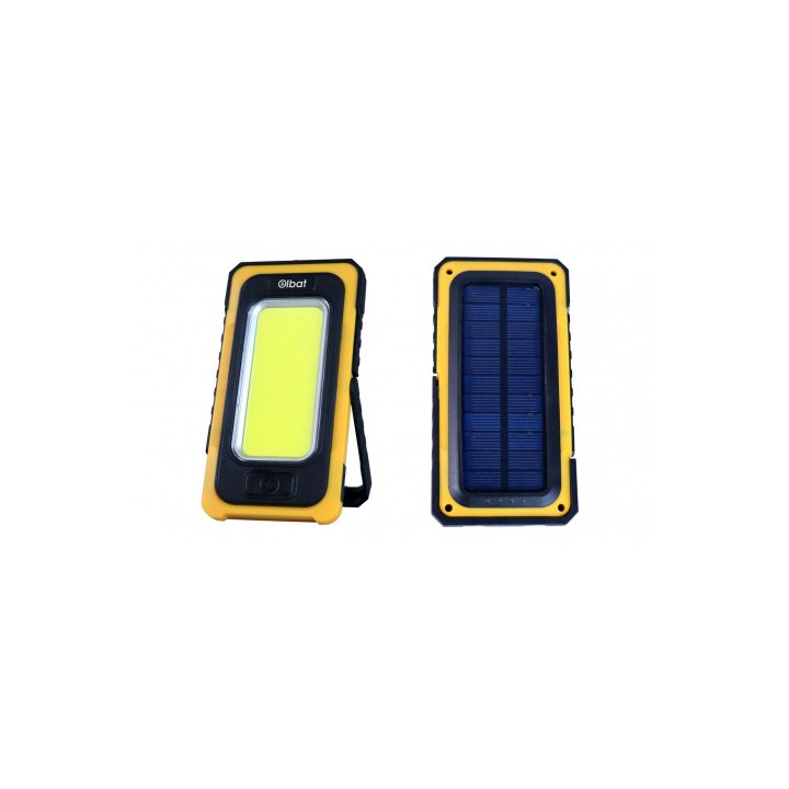 LINTERNA LED SOLAR RECARGABLE | GANCHO E IMÁN | COB 10W 800LM ELBAT