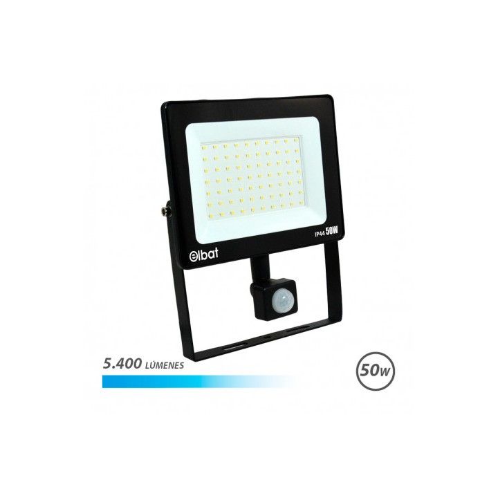 FOCO LED SERIE SLIM 50W CON SENSOR | 5400LM | 6500K ELBAT