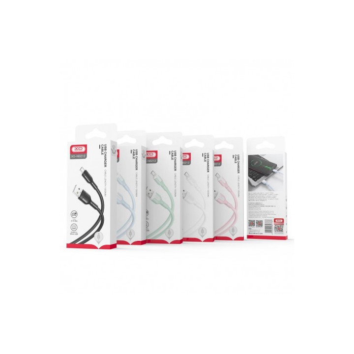 CABLE NB212 SILICONA USB - TIPO C | 2.1A | 1 MTR | NEGRO XO