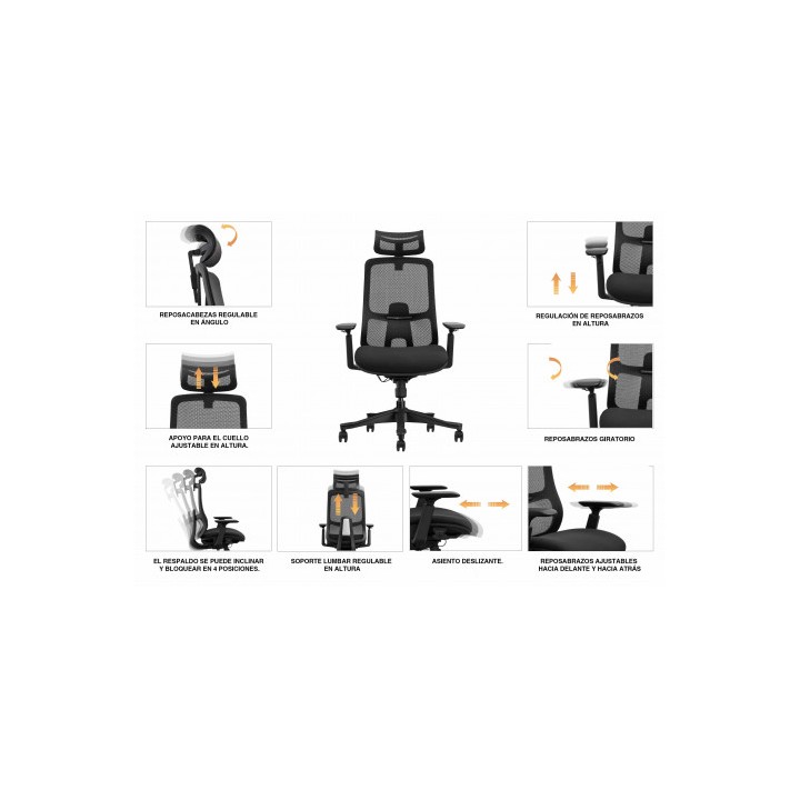 SILLA OFICINA GAMA SENIOR SE1300 CROMAD