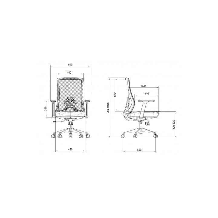 SILLA OFICINA GAMA SENIOR SE6000 CROMAD