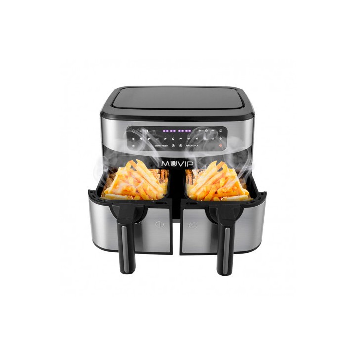 FREIDORA AIRE CALIENTE DOBLE 9 LITROS 2600W PANTALLA TACTIL MUVIP