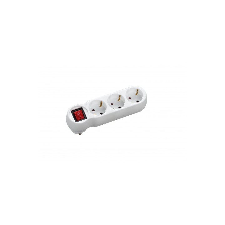 BASE MULTIPLE 3 TOMAS CON INTERRUPTOR ELBAT