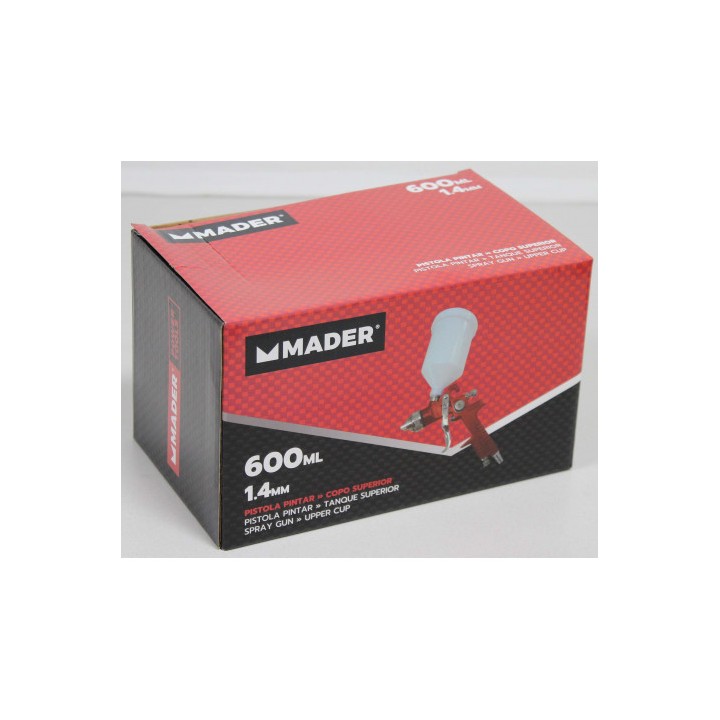 PISTOLA PINTAR VASO SUPERIOR, 1.4mm. 600mL. MADER