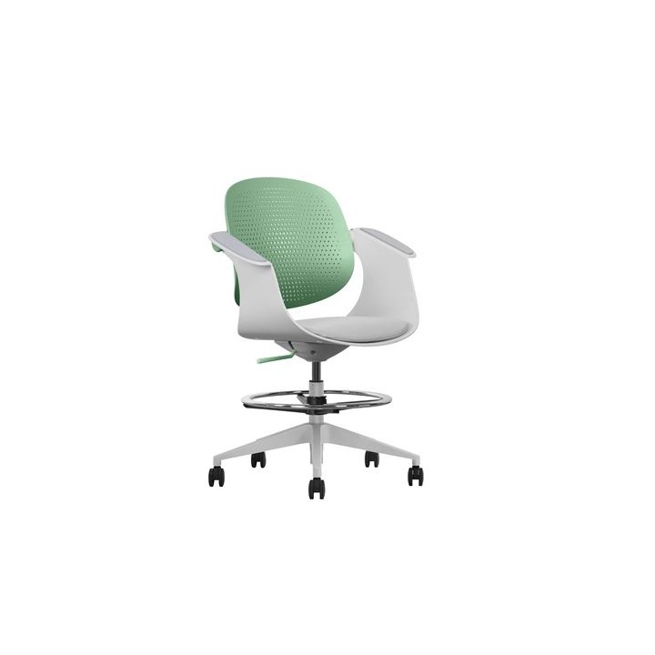 SILLA / TABURETE DE OFICINA TOP WORK VERDE CROMAD