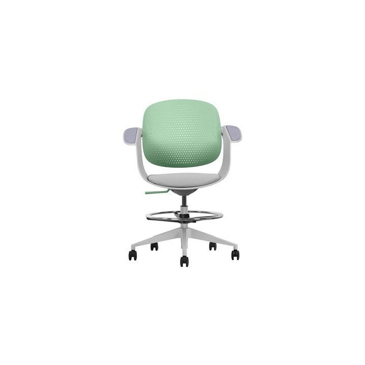 SILLA / TABURETE DE OFICINA TOP WORK VERDE CROMAD