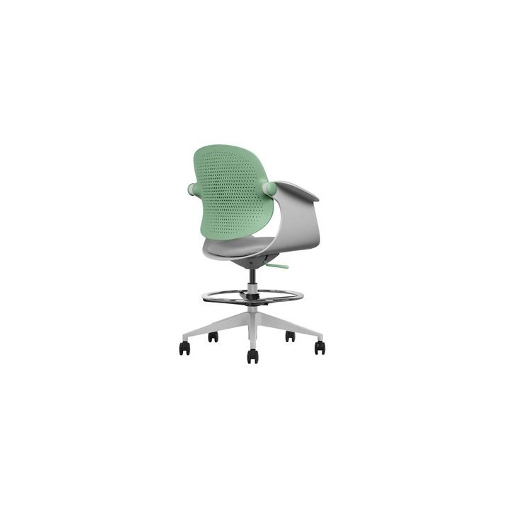 SILLA / TABURETE DE OFICINA TOP WORK VERDE CROMAD