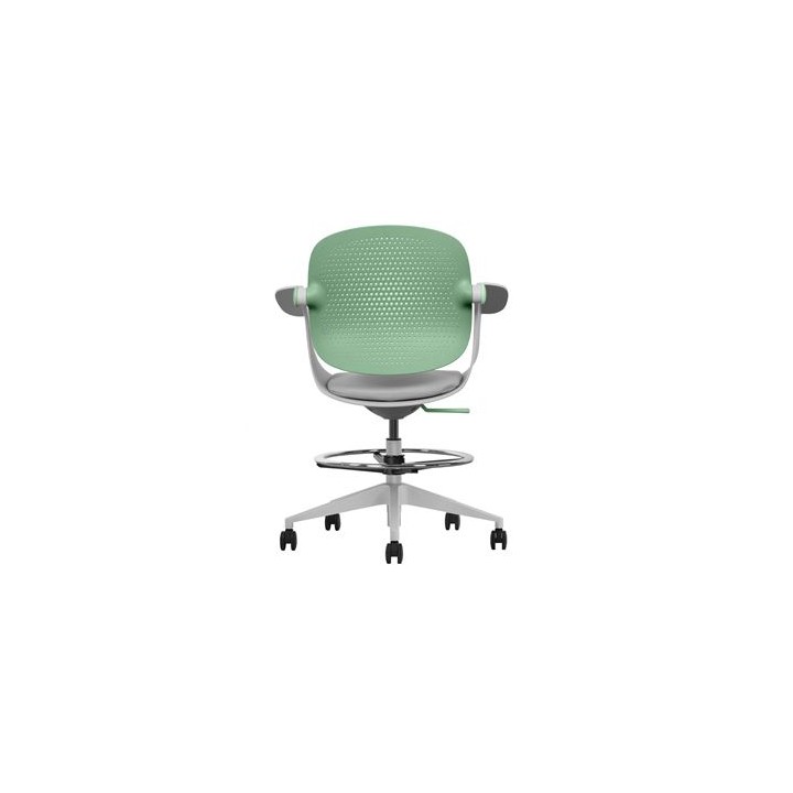 SILLA / TABURETE DE OFICINA TOP WORK VERDE CROMAD