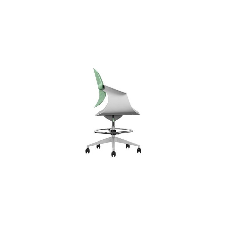 SILLA / TABURETE DE OFICINA TOP WORK VERDE CROMAD