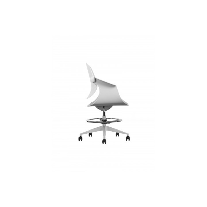 SILLA / TABURETE DE OFICINA TOP WORK GRIS CLARO CROMAD