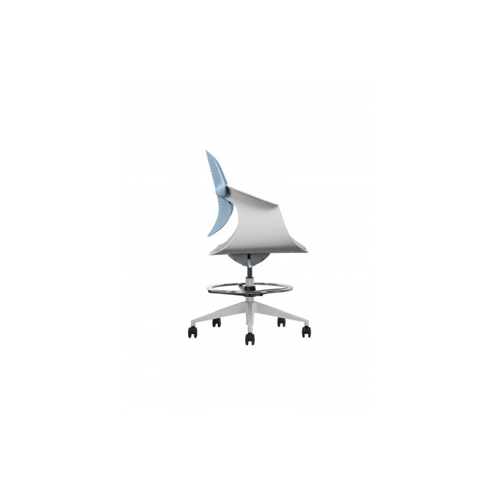 SILLA / TABURETE DE OFICINA TOP WORK AZUL CROMAD