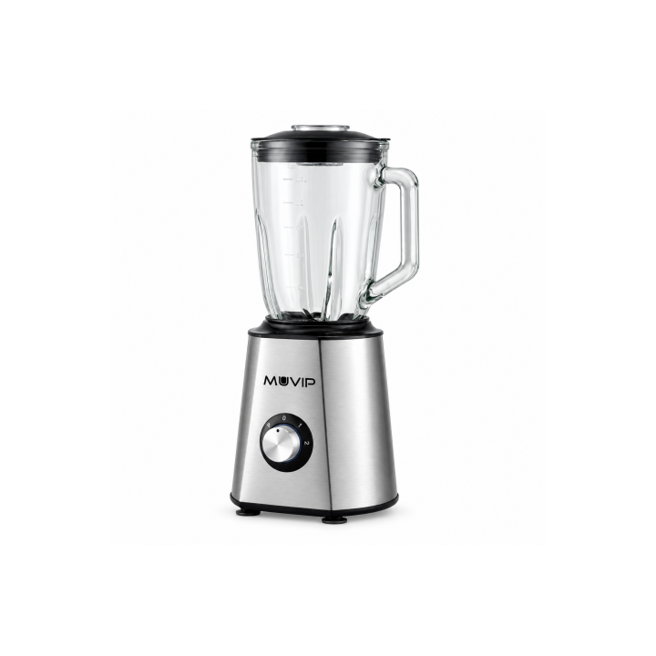 BATIDORA INOXIDABLE VASO CRISTAL 1500W 1.5 LITROS MUVIP