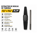 EXTRACTOR DE ROSCAS DE TUBERIAS 1/2" Y 3/4" BLIM