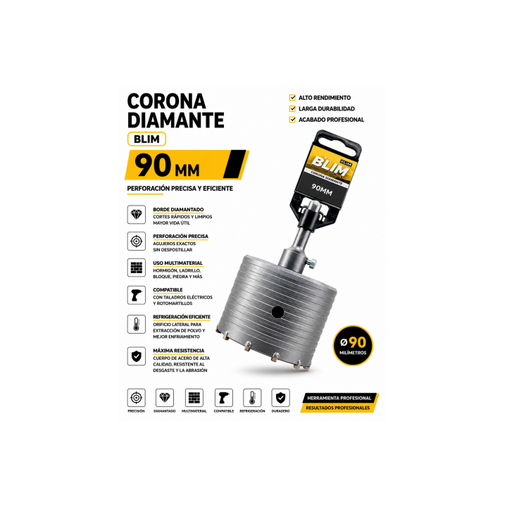 CORONA DIAMANTE 90 MM BLIM