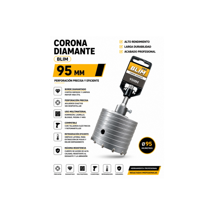 CORONA DIAMANTE 95 MM BLIM